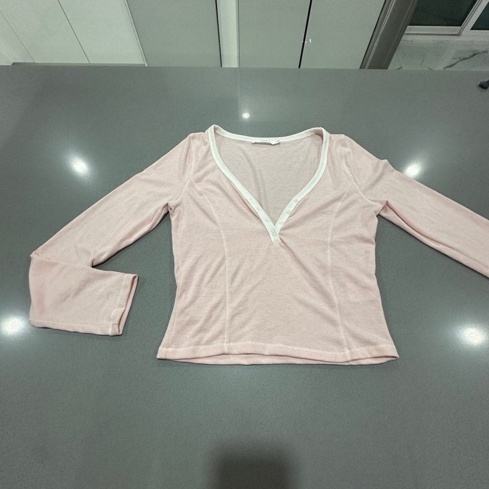 Women's Pink Long Sleeve Top